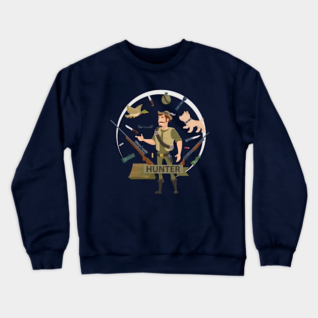 Hunter Crewneck Sweatshirt by Mako Design 